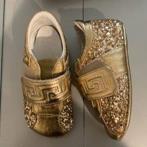 Pre walker versace gold shoes